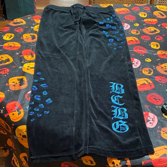 BcBG Black Sweatpants with Blue Accents - Picture 1 of 6